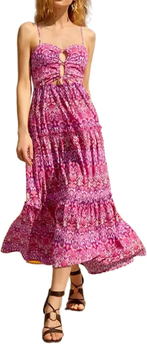 Boho Floral Tie Front Maxi Dress Women Y2k Cutout Flowy Spaghetti Strap Beach Sundress Long Cami Dresses Summer