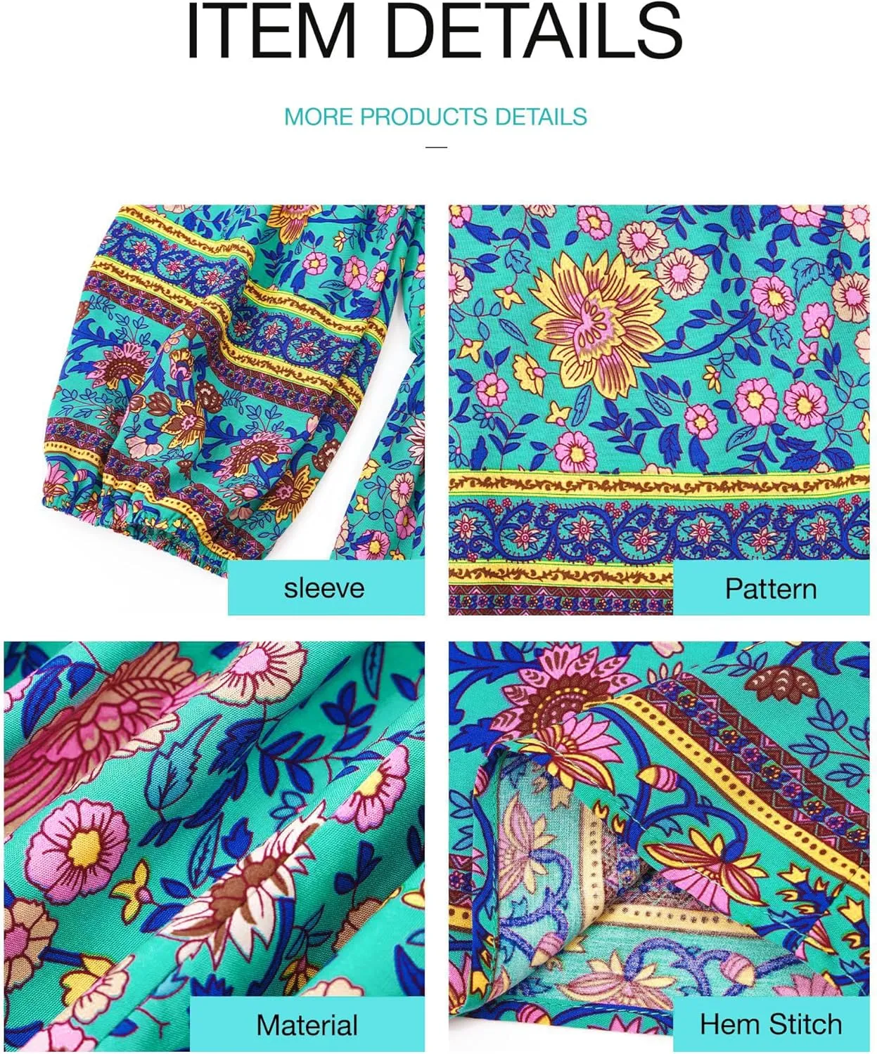 BTFBM Women Casual Spring Summer Dresses V Neck 3/4 Long Sleeve Ruffle Floral Flowy Boho Babydoll Mini Short Beach Dress