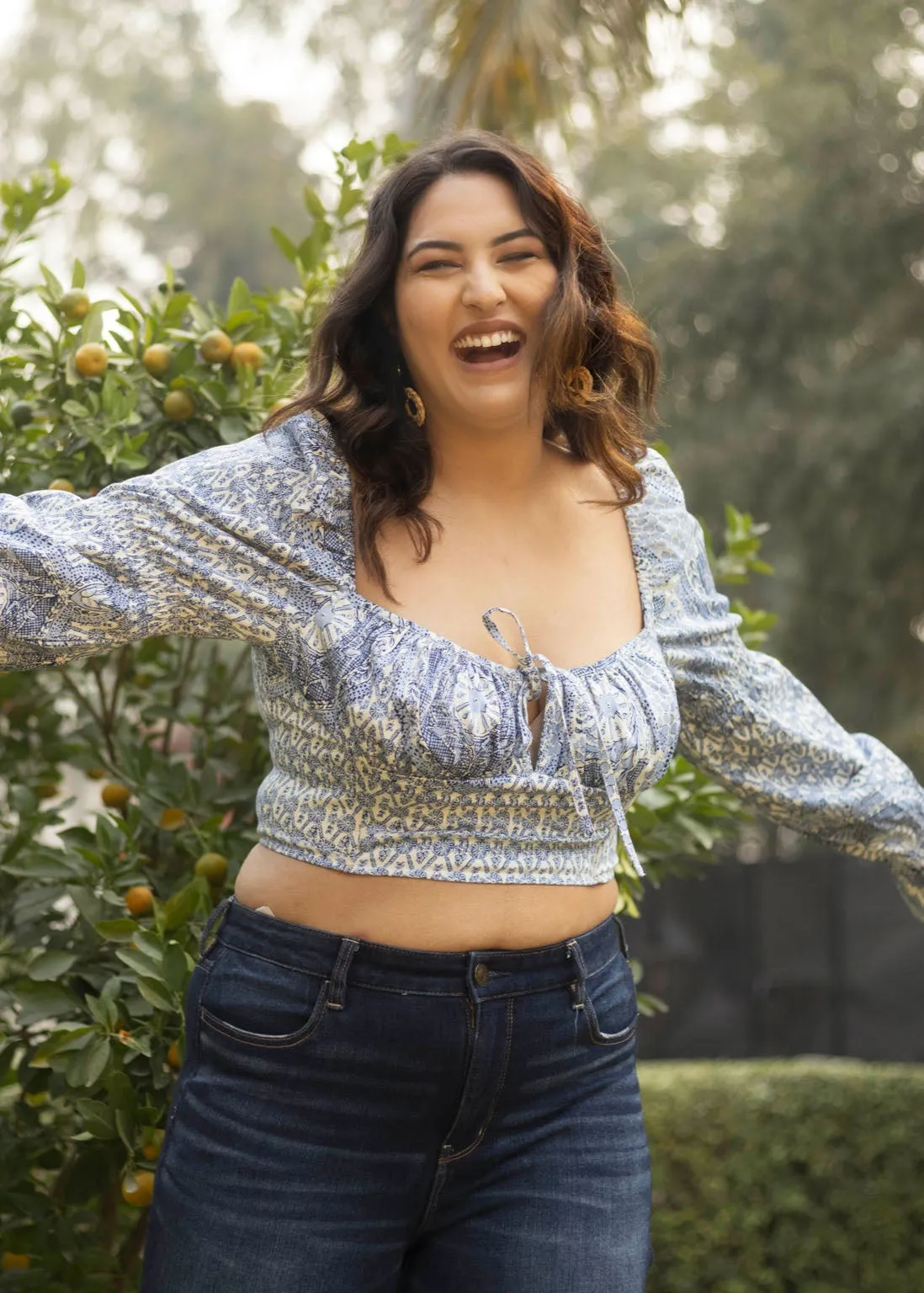 Calliope Puff Sleeve Crop Top CL