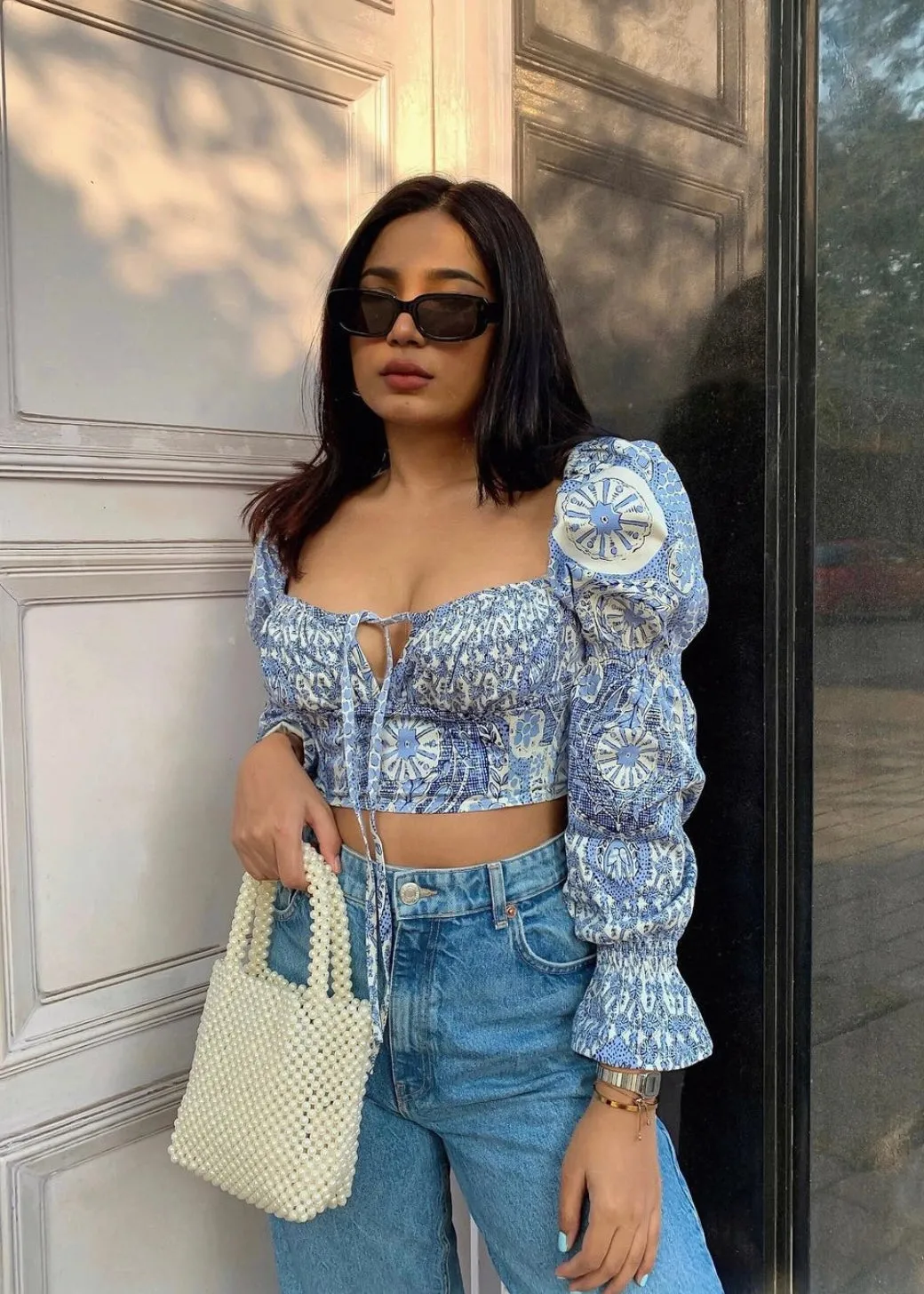 Calliope Puff Sleeve Crop Top CL