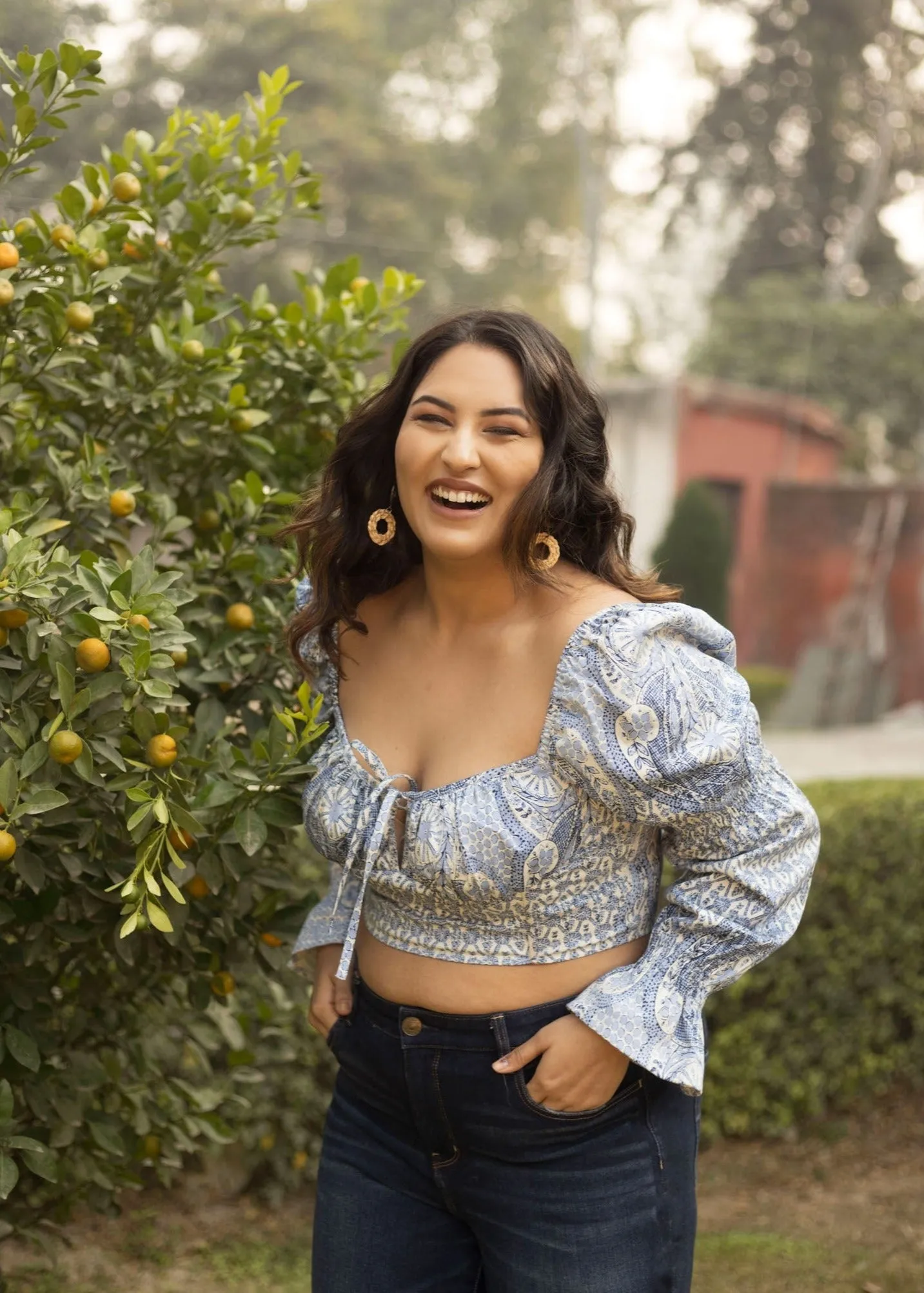 Calliope Puff Sleeve Crop Top CL