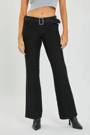 Cello Jeans Bella Mid Rise Bootcut Jeans with Belt  Timeless Denim with a Modern Twist
