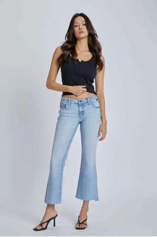Cello Jeans Mid Rise Crop Flare  Effortless Style Meets Comfort