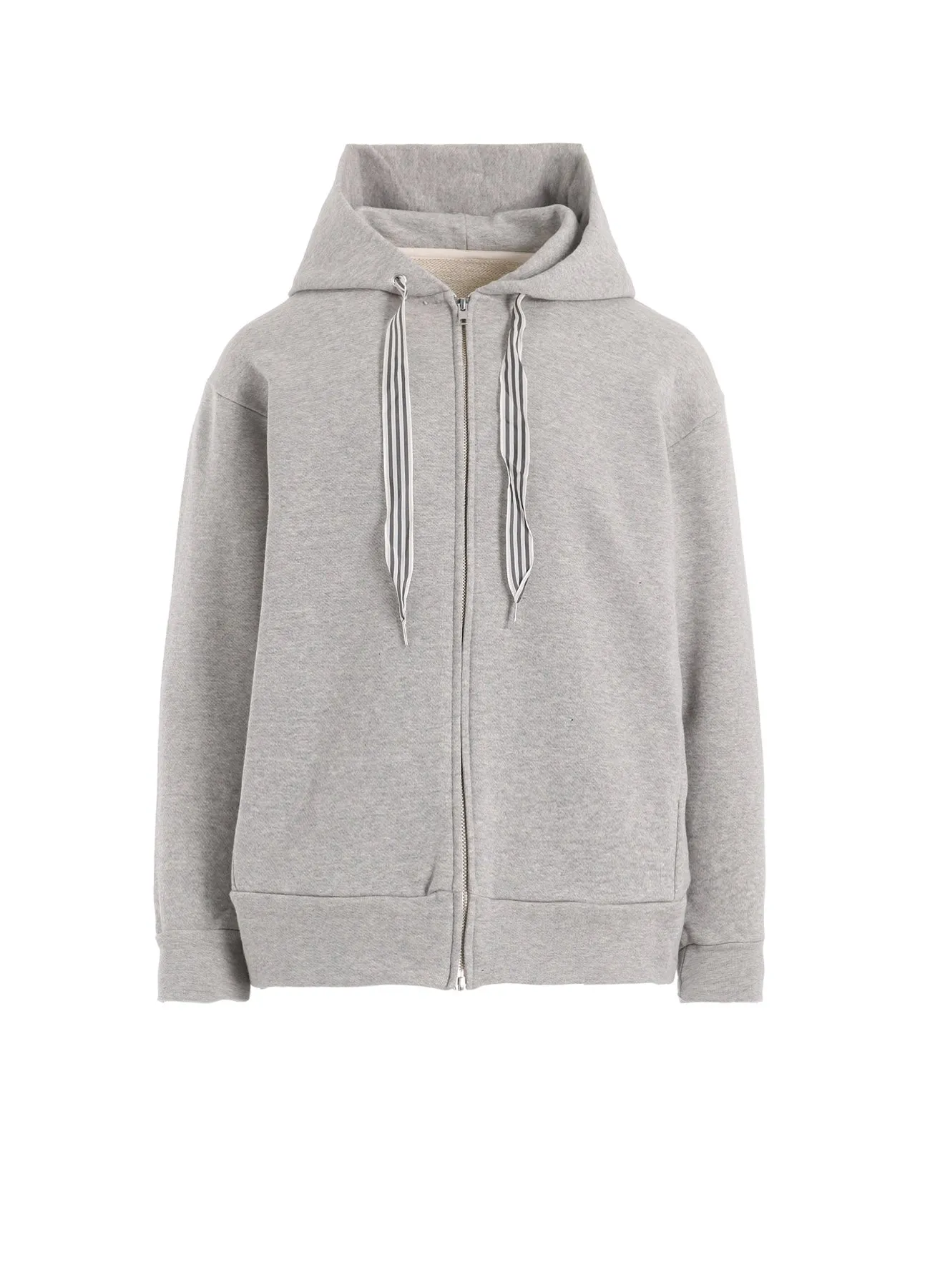 COTTON FLEECE   STRIPE RIBBON HOODIE