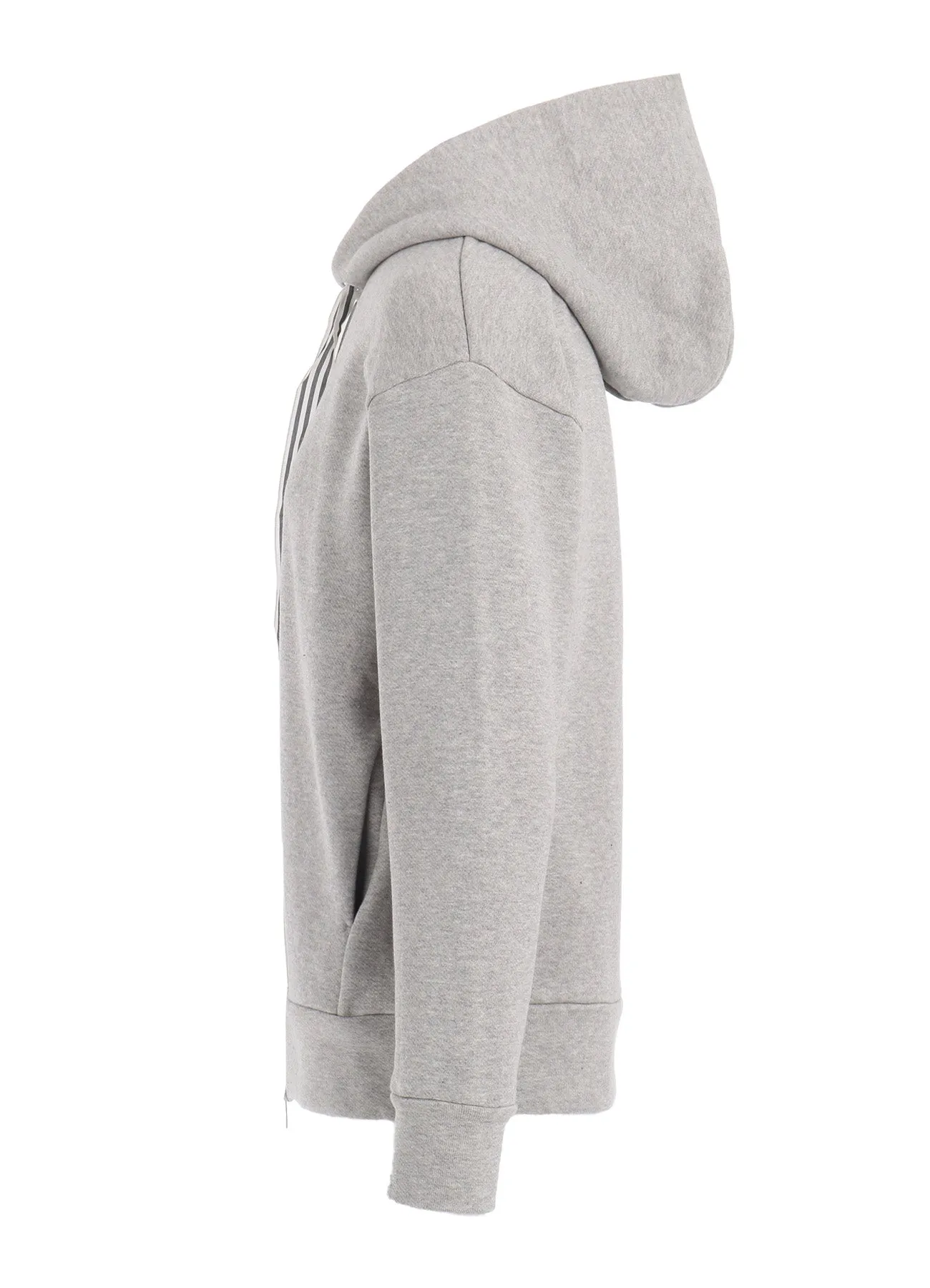 COTTON FLEECE   STRIPE RIBBON HOODIE