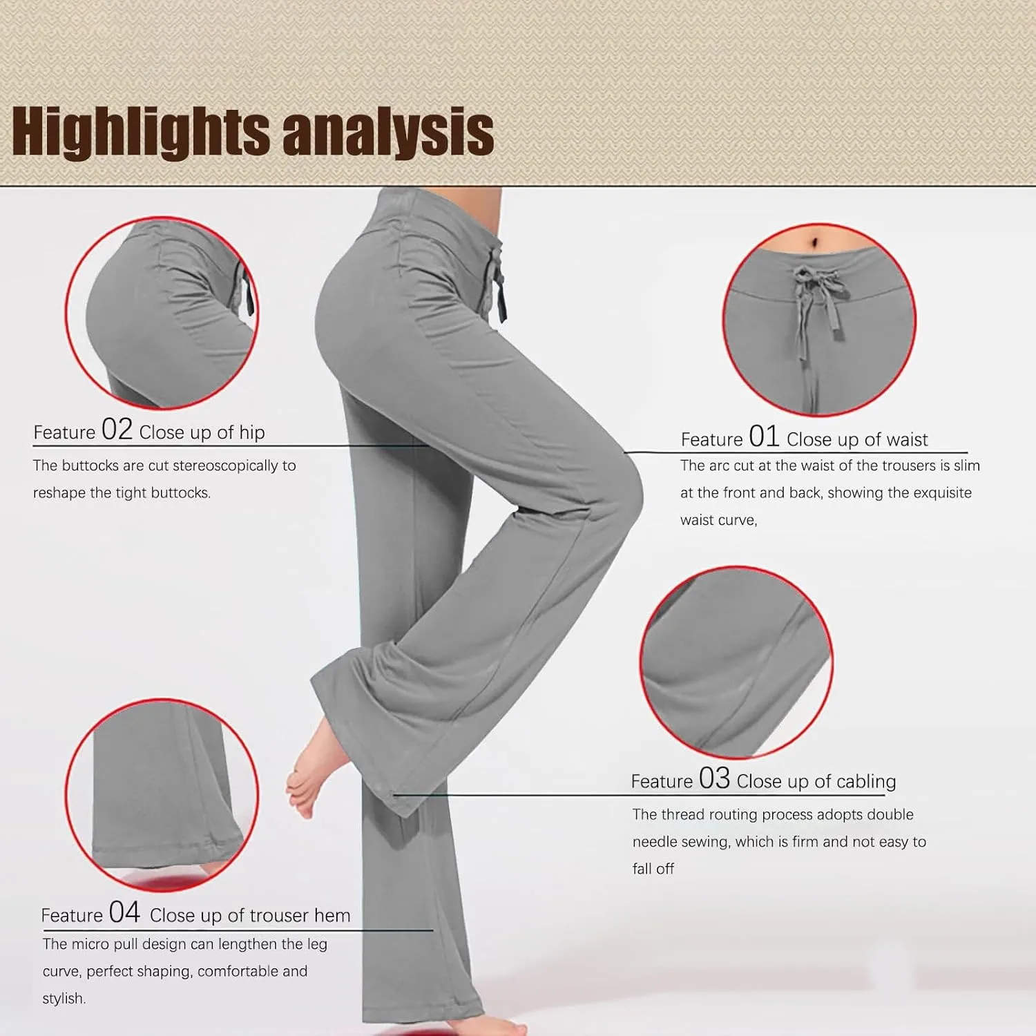 Crazy Yoga Leggings for Women Flared Pants Fitness Yoga Pants Fold Over Leggings for Women High Waist Yoga Pants