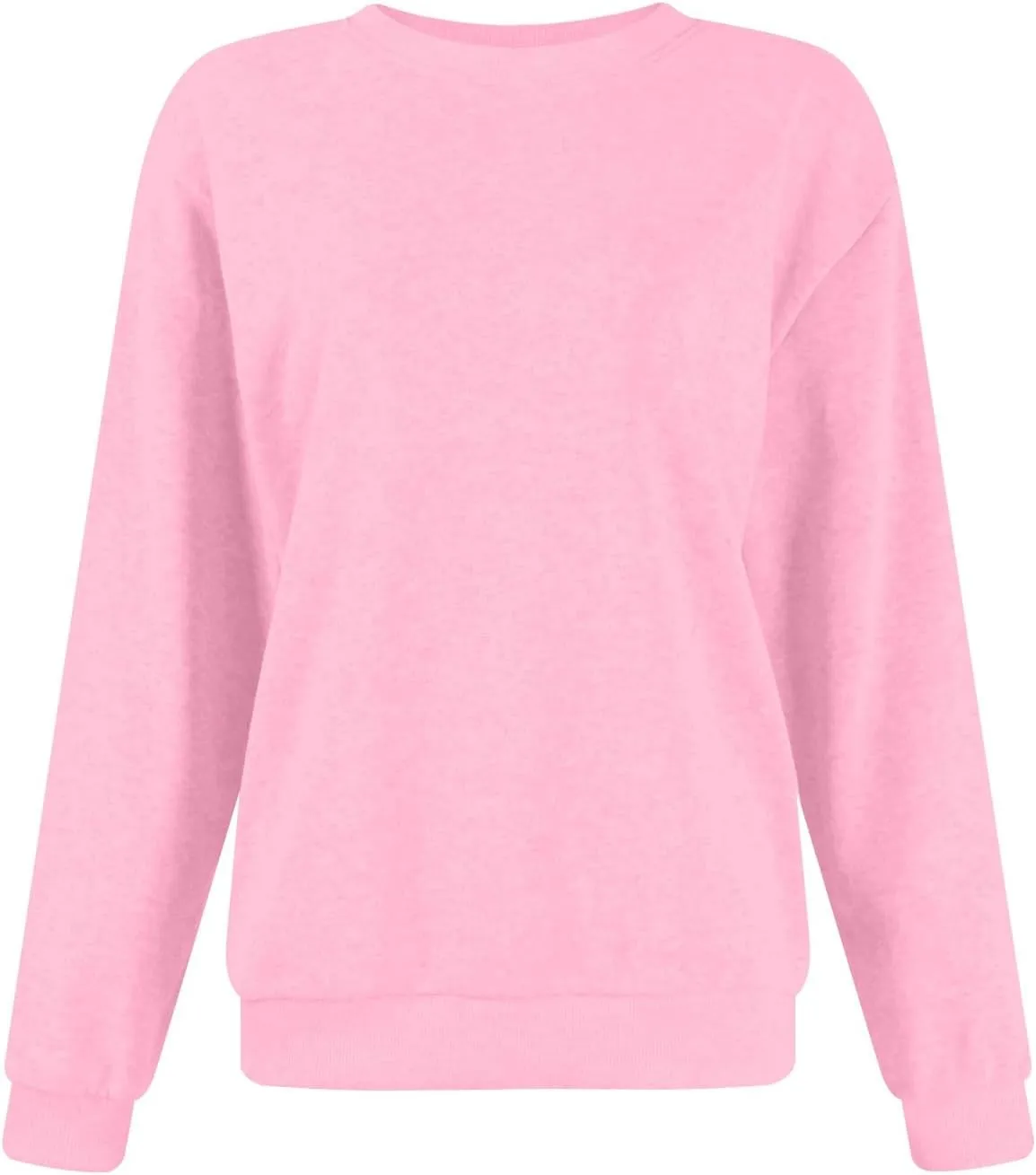 Crewneck Sweatshirts Women Comfy Pullover Crew Neck Sweatshirt Trendy Fleece Fall Sweaters Outfits 2024