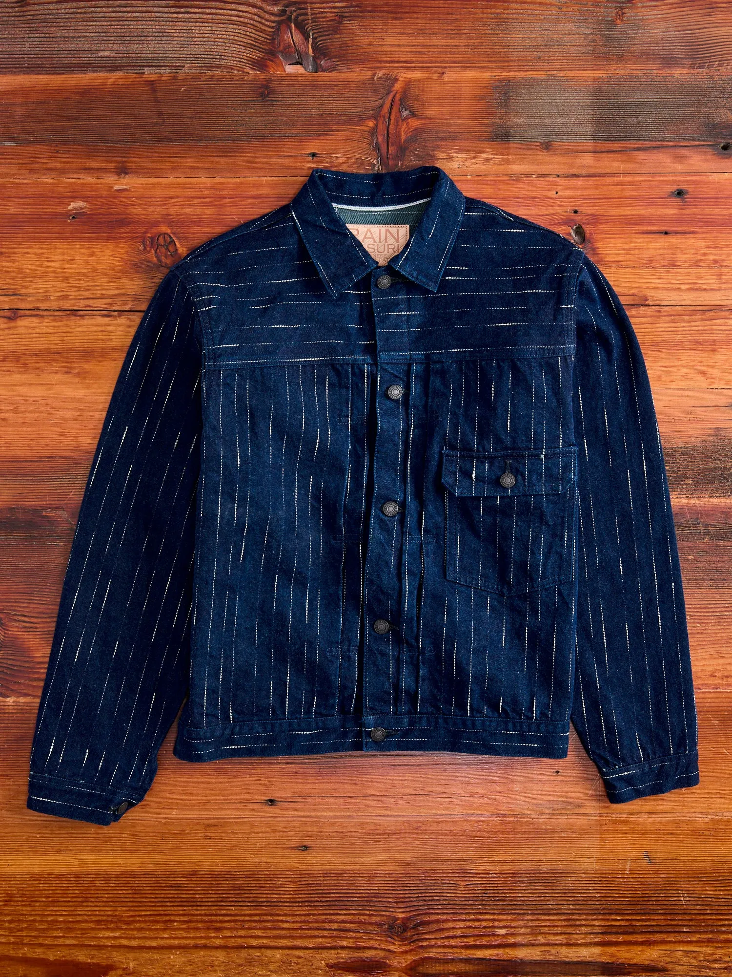 D4589 "Rain Kasuri" 14oz Selvedge Type-2 Jacket in Indigo