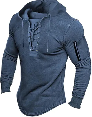 Hoodies For Men Hoodie Hooded Sweatshirt Top Striped Pleated Plunger Sleeve Hoodie Black Sweatshirt Men Men'S