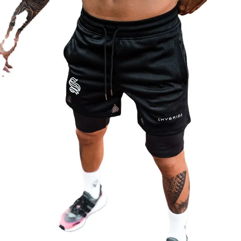 Mens 2-in-1 Training Shorts  Basketball, Running & Fitness Capris