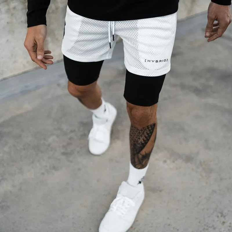 Mens 2-in-1 Training Shorts  Basketball, Running & Fitness Capris