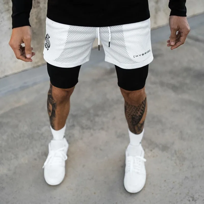 Mens 2-in-1 Training Shorts  Basketball, Running & Fitness Capris