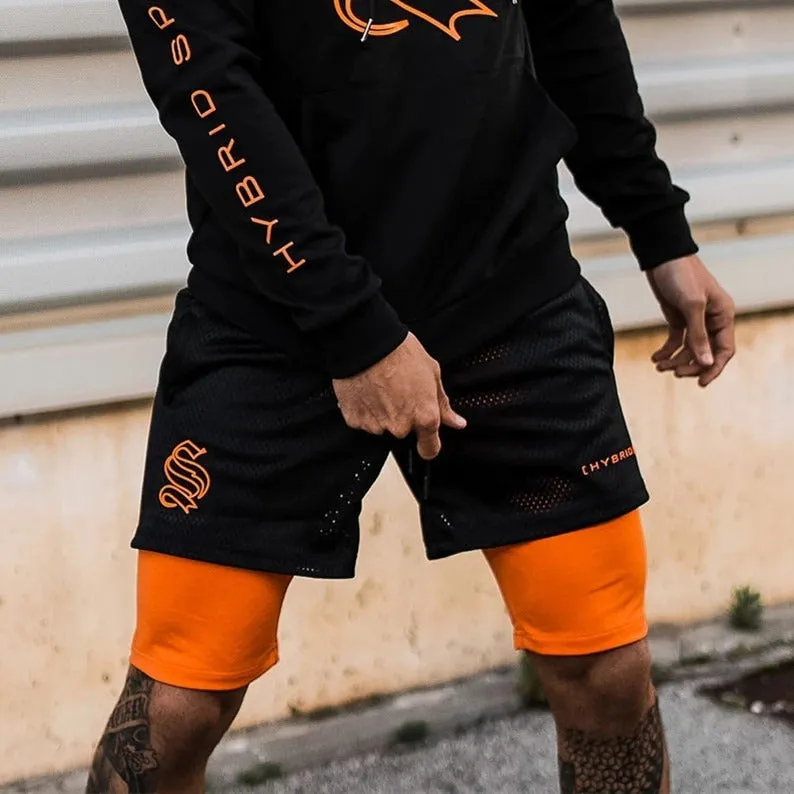 Mens 2-in-1 Training Shorts  Basketball, Running & Fitness Capris