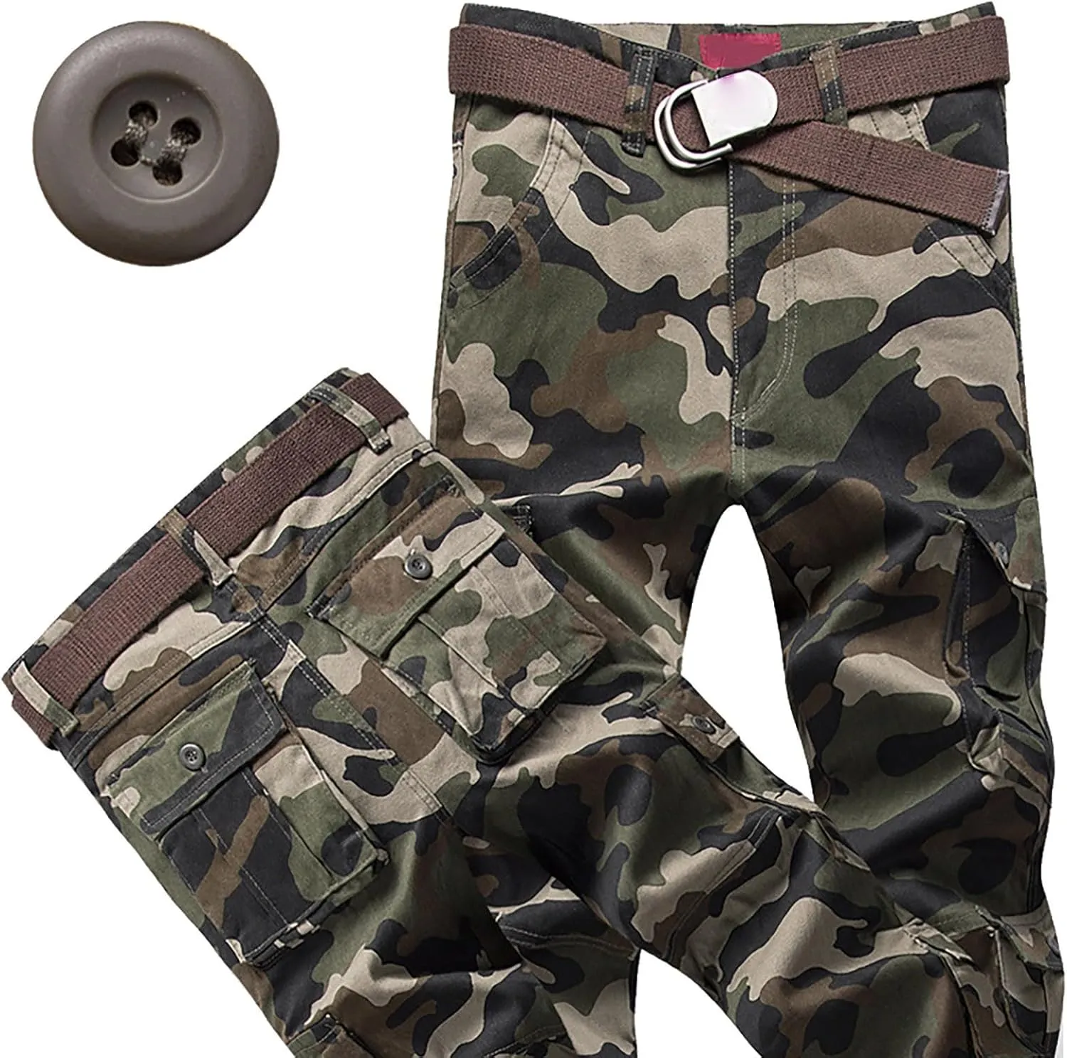Men's Cargo Jogger Sweatpants Casual Cotton Cargo Pants Gym Sweatpants Trousers Mens Long Outdoor Hiking Work