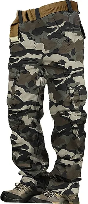 Men's Cargo Jogger Sweatpants Casual Cotton Cargo Pants Gym Sweatpants Trousers Mens Long Outdoor Hiking Work