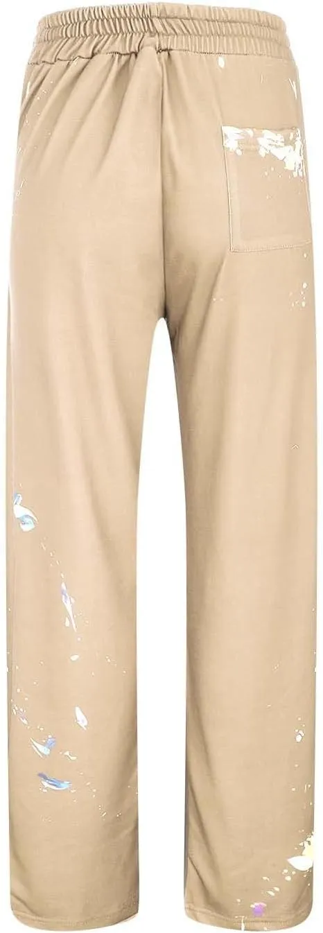 Men's Fleece Sweatpants Leg Fashion Pants Pants Stitching Casual Men's Multi-Pocket Men's Fleece Joggers with