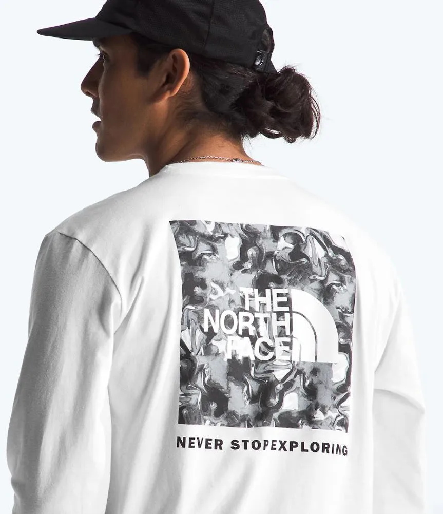 Men's LS Box NSE Tee in White by The North Face
