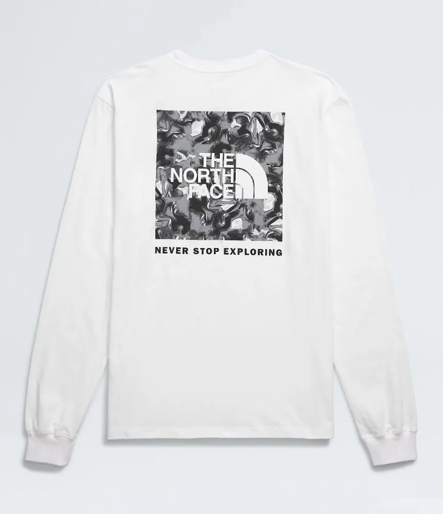 Men's LS Box NSE Tee in White by The North Face