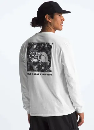Men's LS Box NSE Tee in White by The North Face