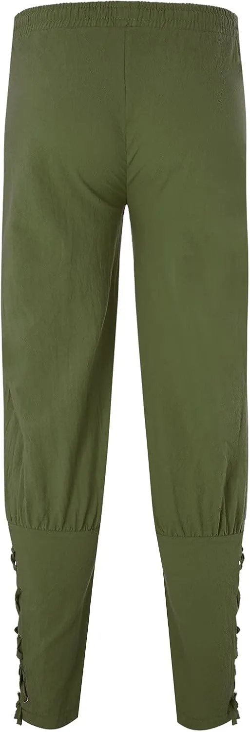 Men's Track Pants Pockets Casual Pants with Zipper Sports Drawstring Mid-Waist Men's Pants Men's Pants Fleece
