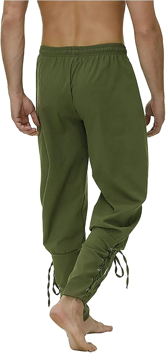 Men's Track Pants Pockets Casual Pants with Zipper Sports Drawstring Mid-Waist Men's Pants Men's Pants Fleece