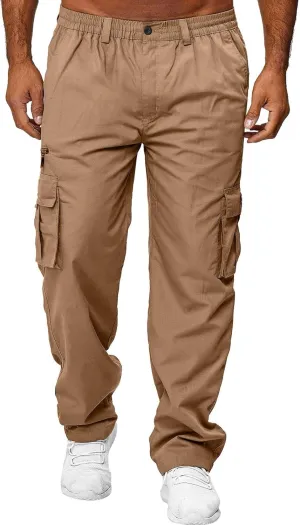 sdbrld Cargo Pants For Men Slim Fit Sweatpants For Men Pack Mens Pants Fashion Joggers Mens Cargo Pants Sweatpants Casual Workout Chino Pants Drawstring 6 Pockets