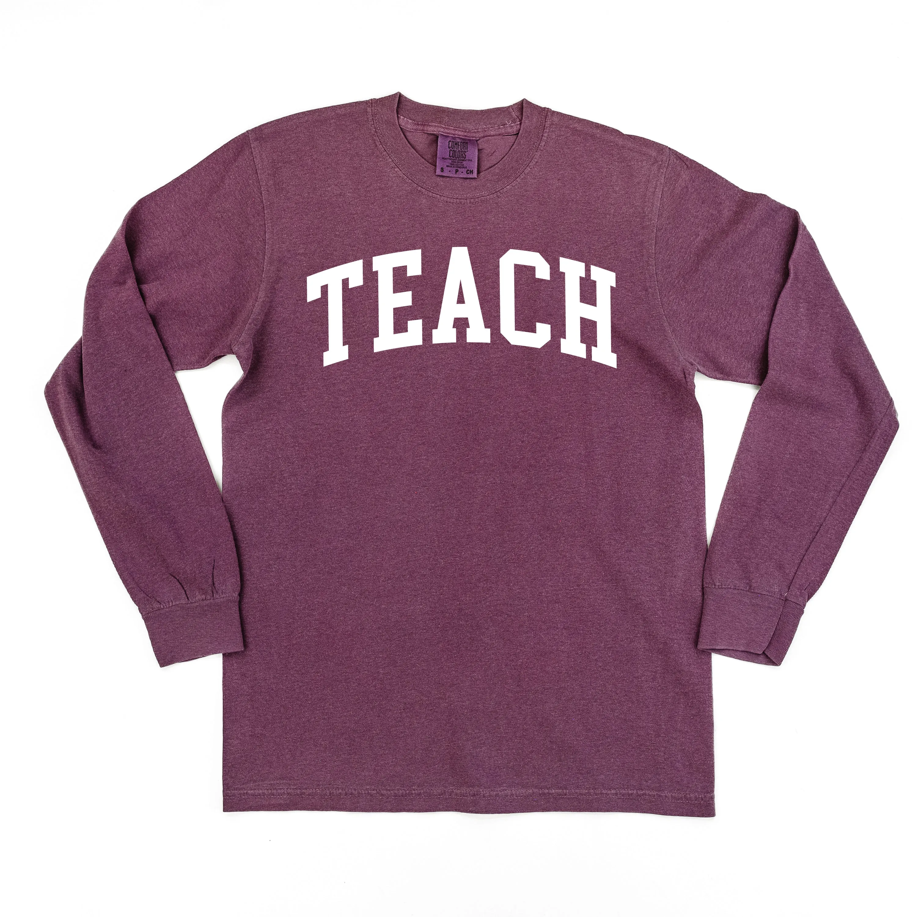 TEACH (Varsity) - LONG SLEEVE COMFORT COLORS TEE