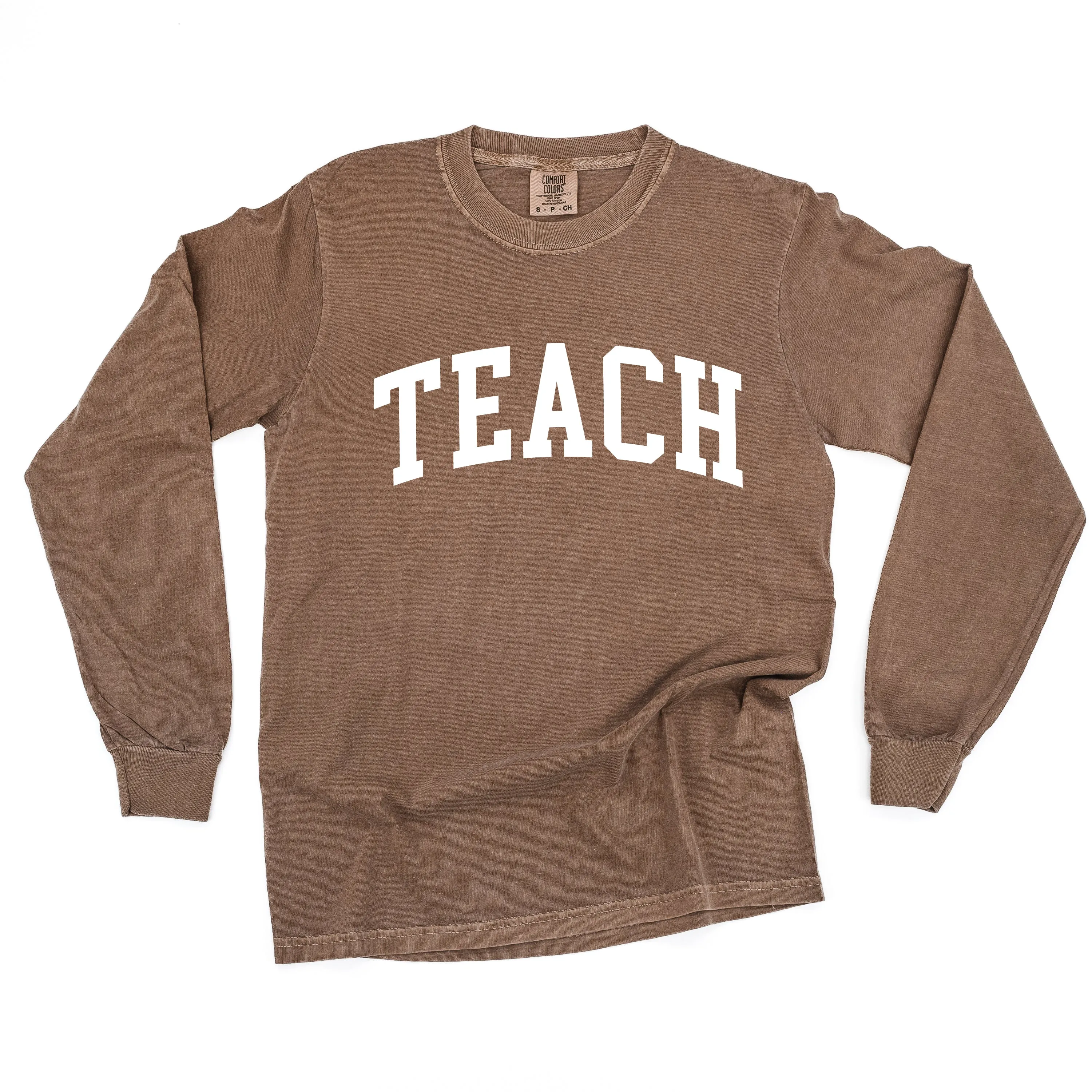 TEACH (Varsity) - LONG SLEEVE COMFORT COLORS TEE