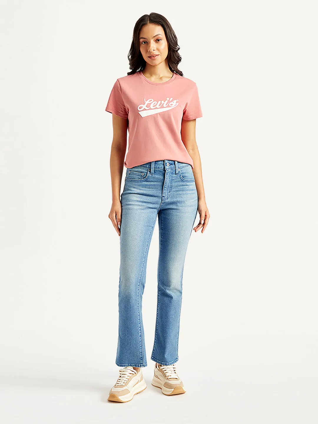 Women's 725 Blue Slim Bootcut Fit High Rise Jeans