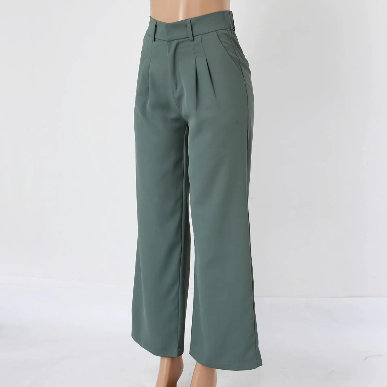Women's Cotton Linen Summer Fashion Pants Elastic Waist Long Lounge Slim Fit Trouser Trendy
