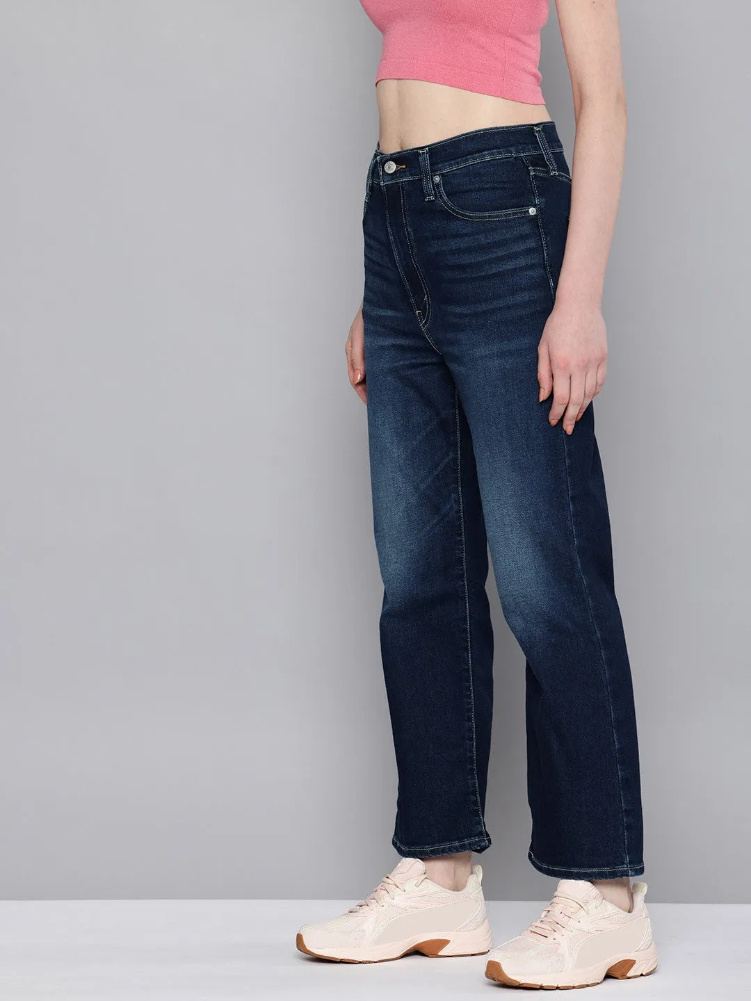 Women's Indigo Bootcut Fit High Rise Jeans