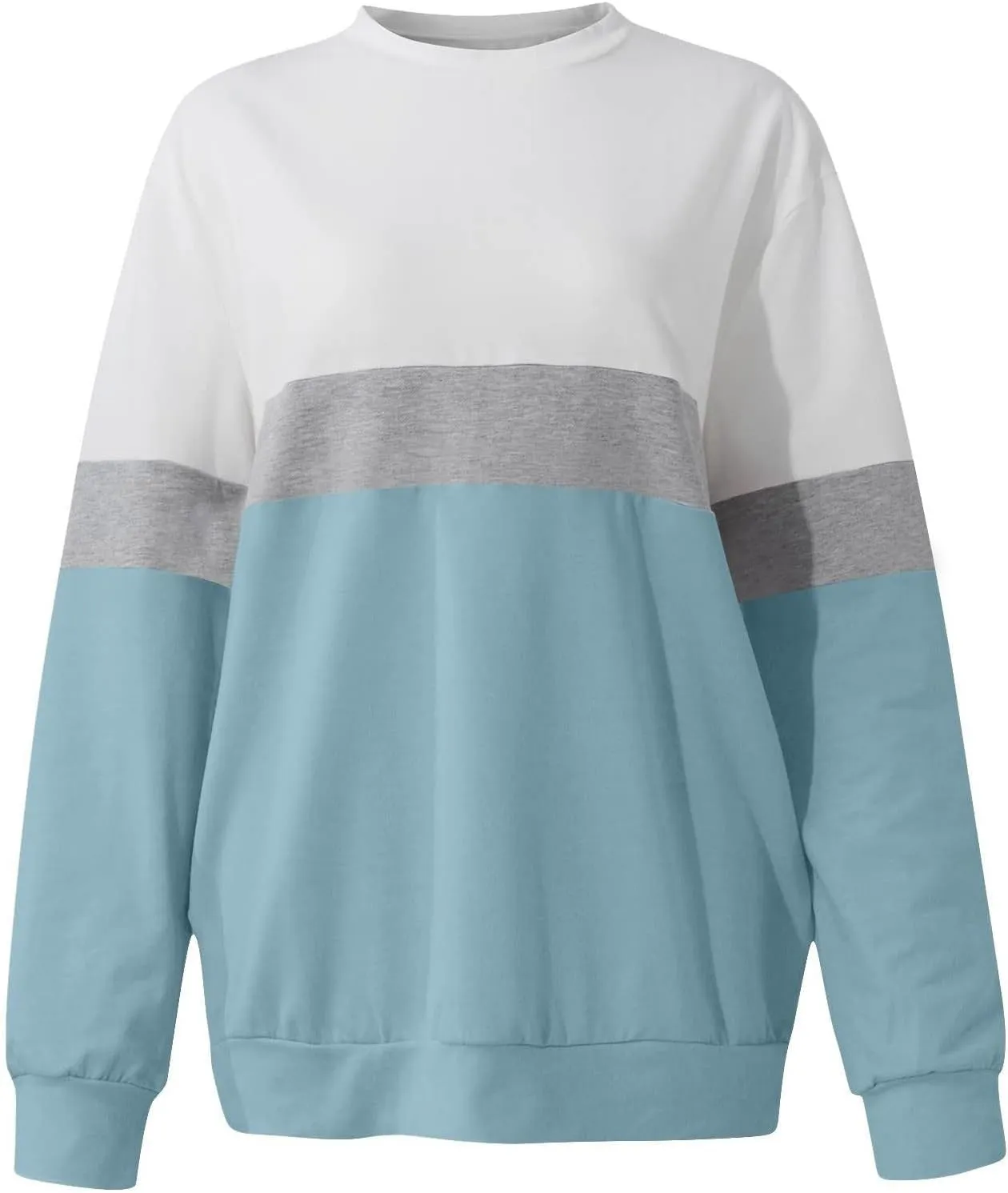 Women's Oversized Color Pullover Sweatshirts, 2024 Outfits Loose Basic Comfy Fleece Sweatshirts Sweaters
