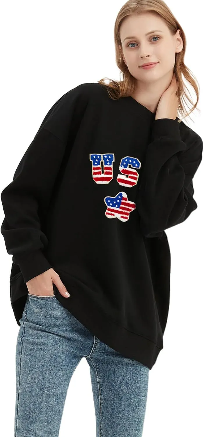 Womens Oversized Graphic Sweatshirts Hoodies Long Sleeve Crew Neck Pullover Sweaters Casual Comfy Fall Fashion Outfits