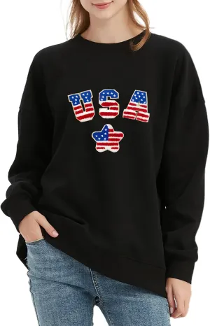 Womens Oversized Graphic Sweatshirts Hoodies Long Sleeve Crew Neck Pullover Sweaters Casual Comfy Fall Fashion Outfits