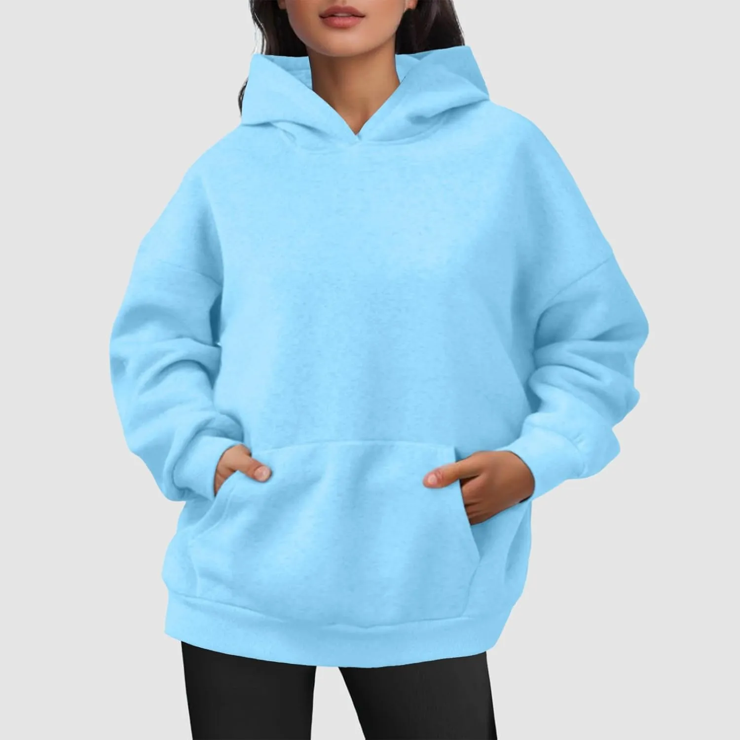 Womens Oversized Hoodies Fleece Hooded Sweatshirts Comfy Long Sleeve Pullover Fall Winter Outfits