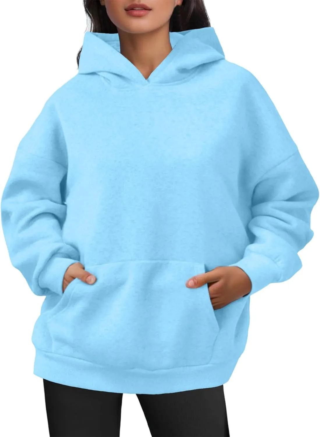 Womens Oversized Hoodies Fleece Hooded Sweatshirts Comfy Long Sleeve Pullover Fall Winter Outfits