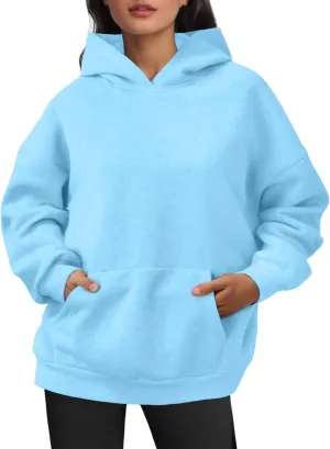 Womens Oversized Hoodies Fleece Hooded Sweatshirts Comfy Long Sleeve Pullover Fall Winter Outfits