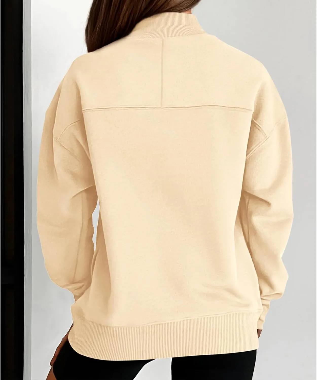 Womens Oversized Sweatshirts Casual Solid Tops Crew Neck Loose Pullover Sweaters Comfy Fashion Fall 2024 Clothes