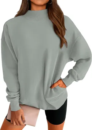 Womens Oversized Sweatshirts Casual Solid Tops Crew Neck Loose Pullover Sweaters Comfy Fashion Fall 2024 Clothes