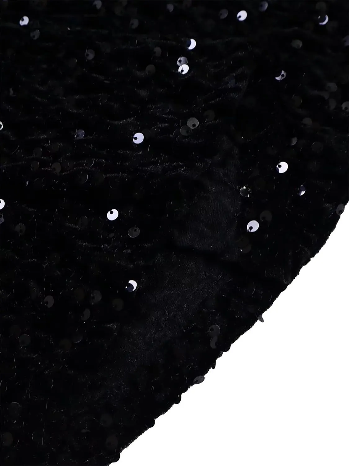 Women's Sequin Plus Size Midi Dress Long Sleeve Scoop Neck Pleated A Line Cocktail Party Dresses