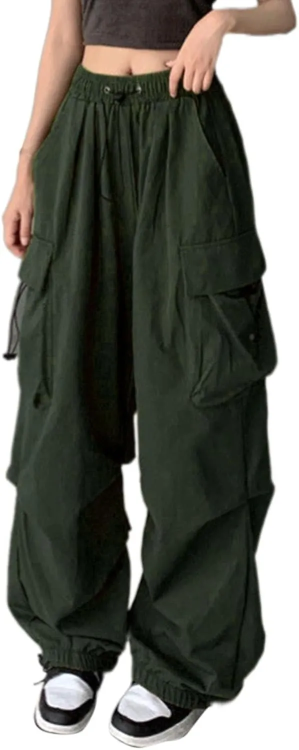 Women's Wide Leg Sweatpants Elastic High Waist Straight Leg Athletic 2025 Trendy Casual Baggy Trousers with Pockets