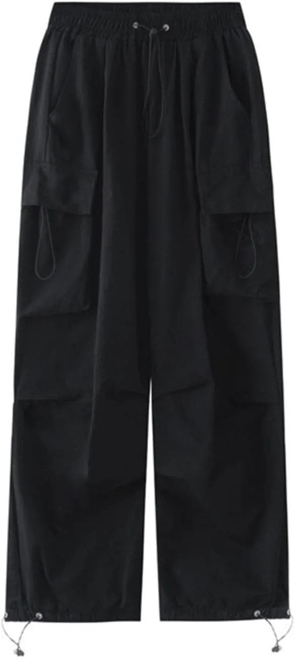 Women's Wide Leg Sweatpants Elastic High Waist Straight Leg Athletic 2025 Trendy Casual Baggy Trousers with Pockets