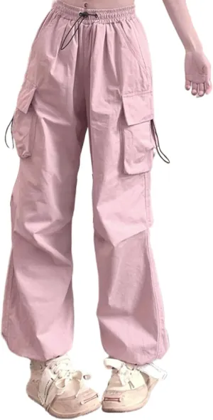 Women's Wide Leg Sweatpants Elastic High Waist Straight Leg Athletic 2025 Trendy Casual Baggy Trousers with Pockets