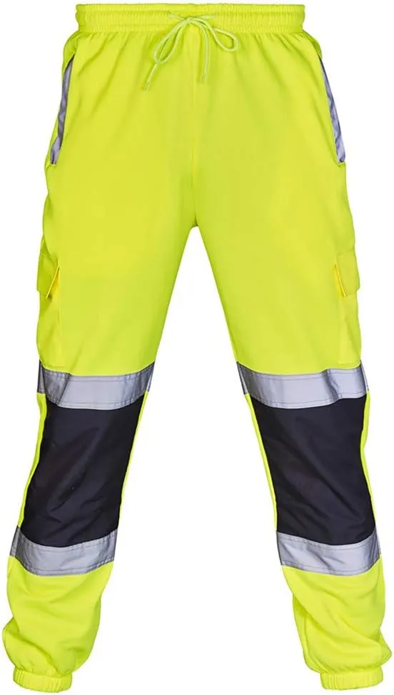 Yoga Pants Men Jogging Pants Mens Long Pants Men Road Work High Visibility Overalls Casual Splicing Casual Trouser Pants