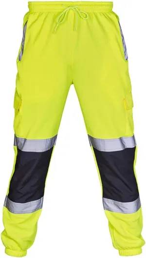Yoga Pants Men Jogging Pants Mens Long Pants Men Road Work High Visibility Overalls Casual Splicing Casual Trouser Pants