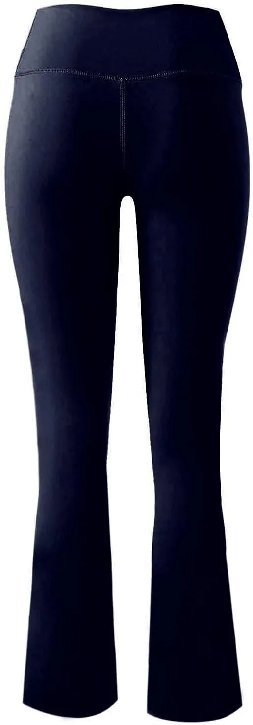 Yoga Pants Women Flare High Waisted Leggings Tummy Control Bell Bottom Cross Waist Leggings Wide Leg Casual Pants