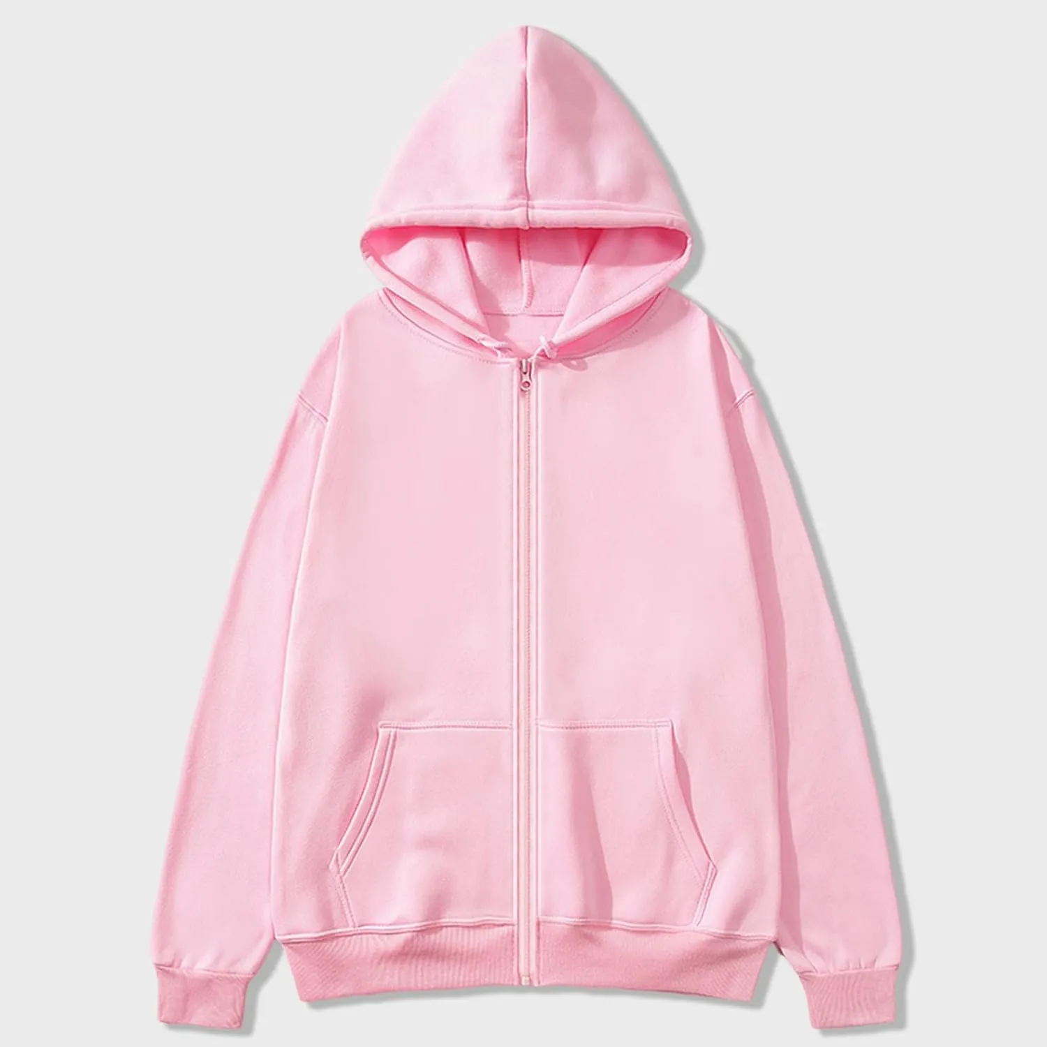 Zip Up Hoodie Women Long Sleeve Oversized Fleece Sweatshirt Comfy Fall Fashion Hooded Jackets Pullover with Pocket