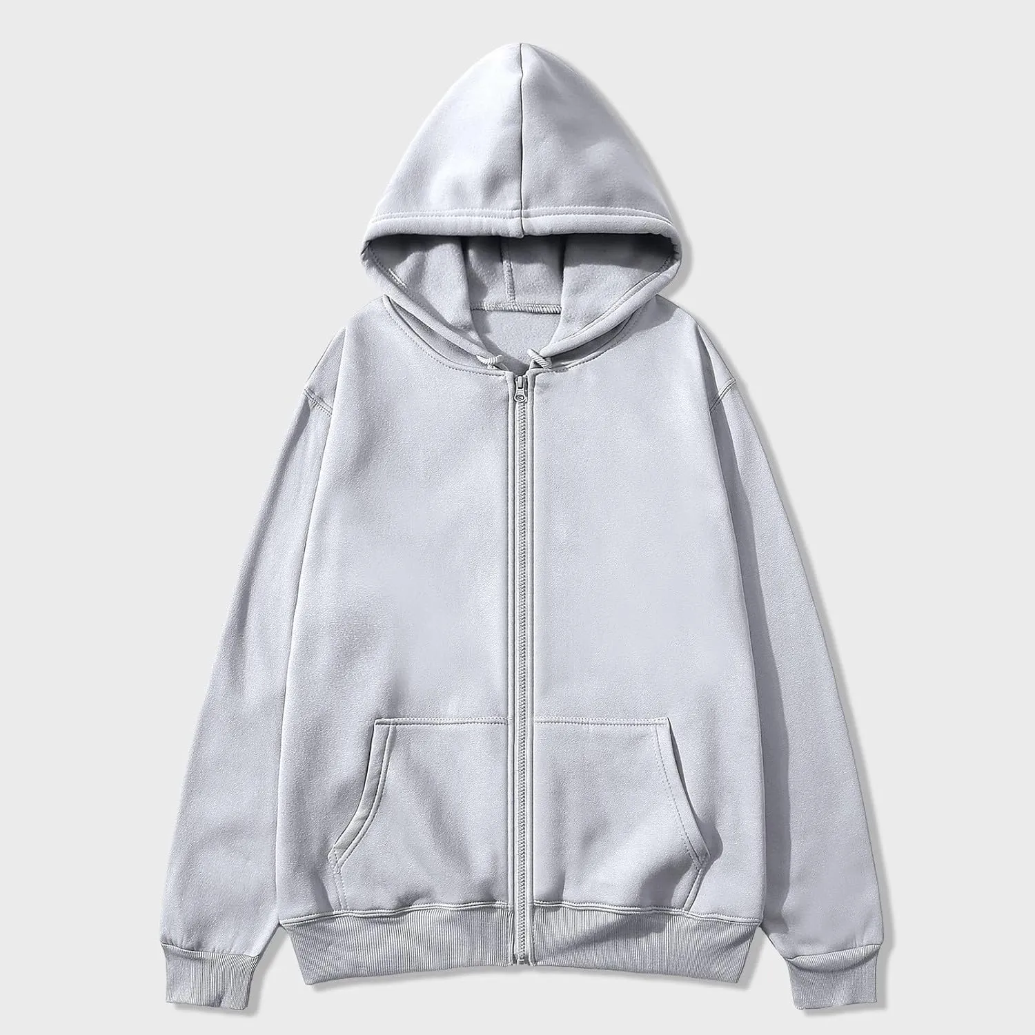 Zip Up Hoodie Women Long Sleeve Oversized Fleece Sweatshirt Comfy Fall Fashion Hooded Jackets Pullover with Pocket