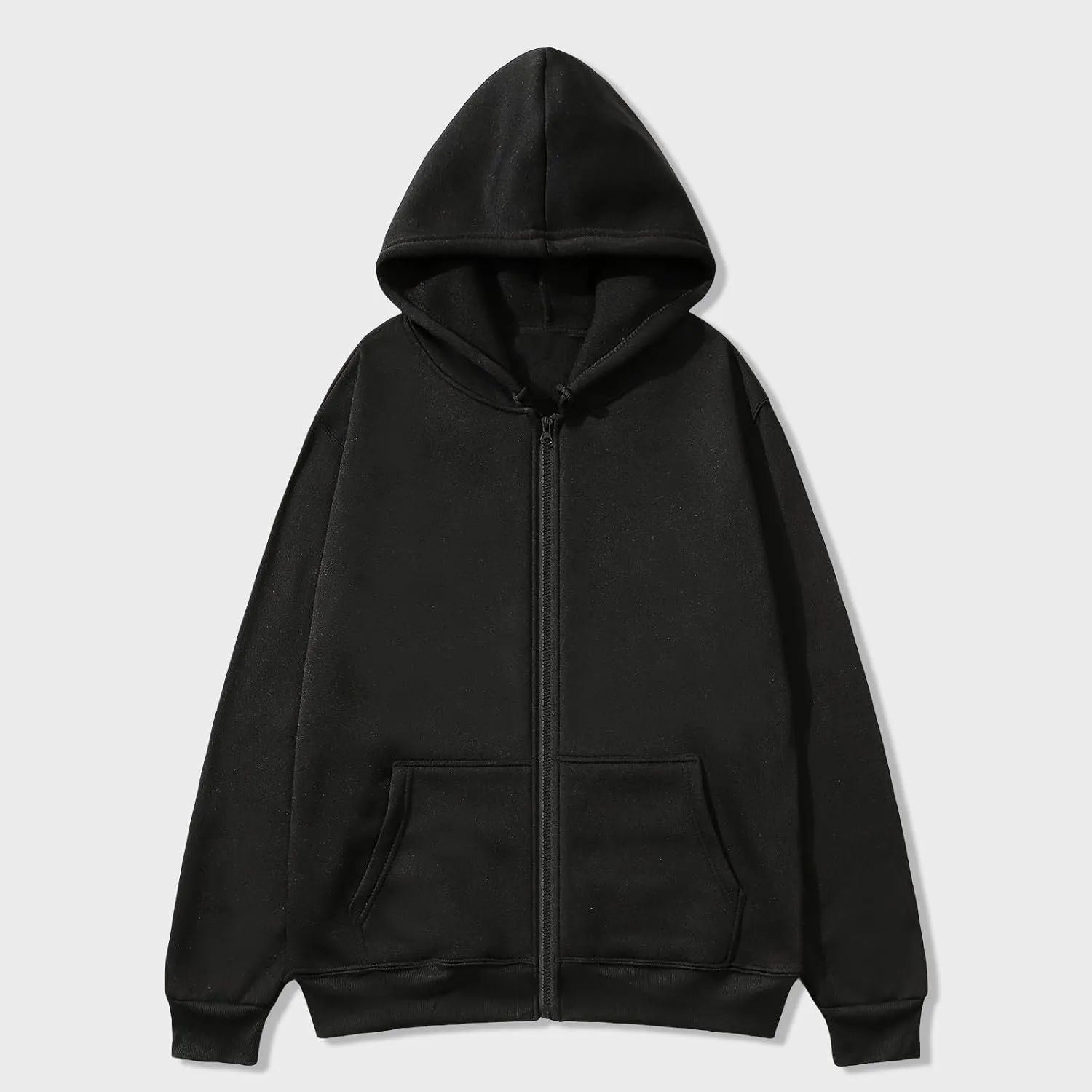 Zip Up Hoodie Women Long Sleeve Oversized Fleece Sweatshirt Comfy Fall Fashion Hooded Jackets Pullover with Pocket